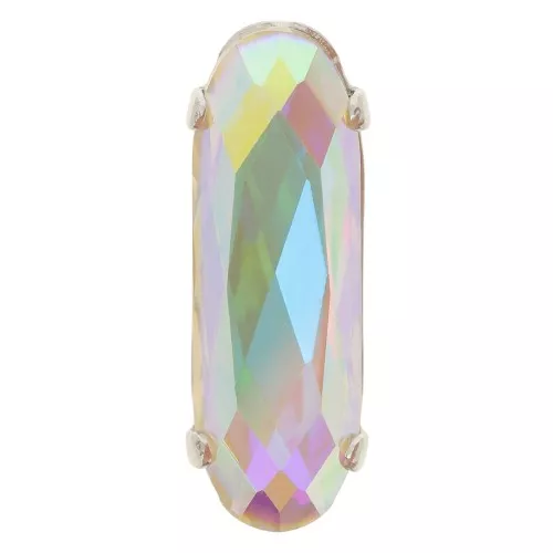 Cristallo incastonato Aurora A4161 Long Classical Oval 15x5 mm Rhodié - CrystalAB