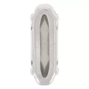 Cristallo incastonato Aurora A4161 Long Classical Oval 15x5 mm Rhodié - Emerald x1