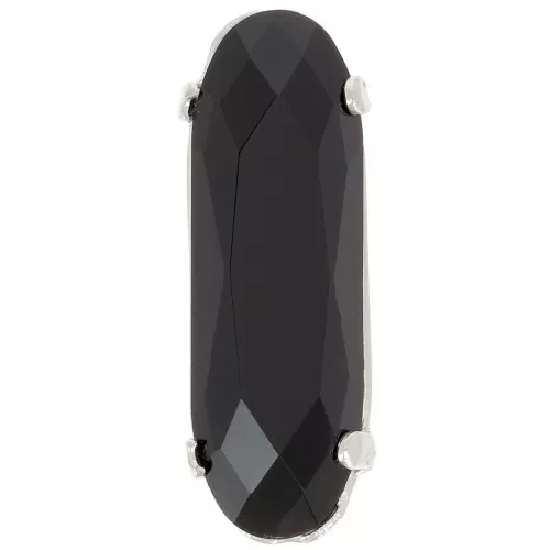 Cristallo incastonato Aurora A4161 Long Classical Oval 21x7 mm Rhodié - Jet x1