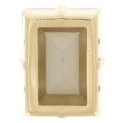 Cristallo incastonato Aurora A4527 Step Cut Baguette 14x10 mm - Doré - Crystal AB