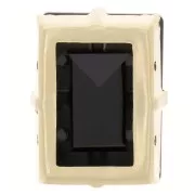 Cristallo incastonato Aurora A4527 Step Cut Baguette 14x10 mm - Doré - Jet x1