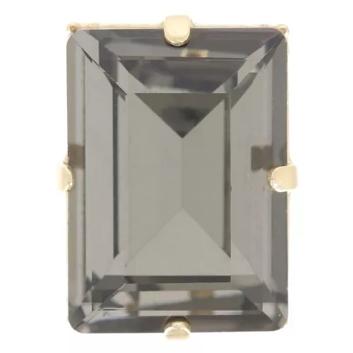 Cristallo incastonato Aurora A4527 Step Cut Baguette 14x10 mm - Doré - Black Diamo