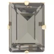 Cristallo incastonato Aurora A4527 Step Cut Baguette 18x13 mm - Doré - Black Diamo