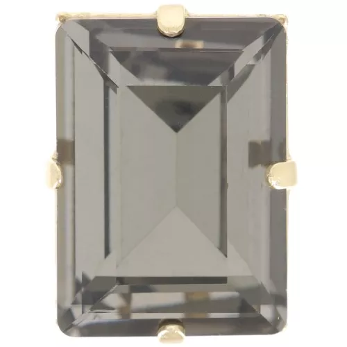 Cristallo incastonato Aurora A4527 Step Cut Baguette 18x13 mm - Doré - Black Diamo