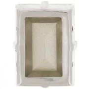 Cristallo incastonato Aurora A4527 Step Cut Baguette 18x13 mm - Rhodié - Crystal x