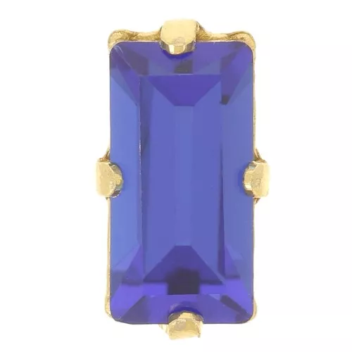 Cristallo con castone Aurora A4500 10x5mm - dorato- Capri Blue x1