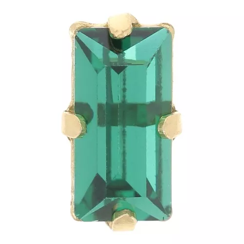 Cristallo con castone Aurora A4500 10x5mm - dorato - Smeraldo x1