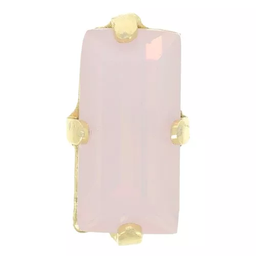 Cristallo con castone Aurora A4500 10x5mm - dorato- Opale rosa x1