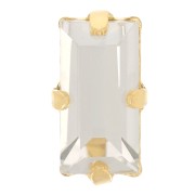 Cristallo con castone Aurora A4500 10x5mm - dorato - Paralume argento x1|raw }}