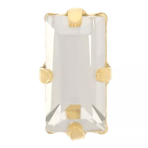 Cristallo con castone Aurora A4500 10x5mm - dorato - Paralume argento x1