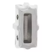 Cristallo con castone Aurora A4500 10x5mm - Rodio - Rubino x1