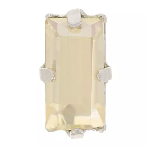 Cristallo con castone Aurora A4500 10x5mm - Rodio - Cristallo Golden Shadow x1