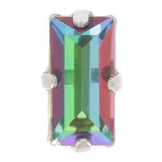 Cristallo con castone Aurora A4500 10x5mm Rodio Cristallo Vitrail Medium x1