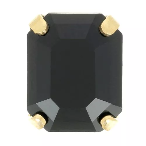 Cristallo incastonato Aurora A4610 Step Cut Octagon 8x6 mm - Dorato - Jet x1