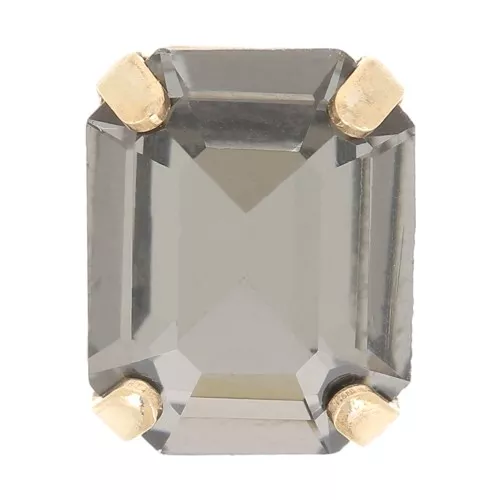 Cristallo incastonato Aurora A4610 Step Cut Octagon 8x6 mm - Dorato - Black Diamon