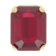 Cristallo incastonato Aurora A4610 Step Cut Octagon 8x6 mm - Dorato - Ruby x1|raw }}