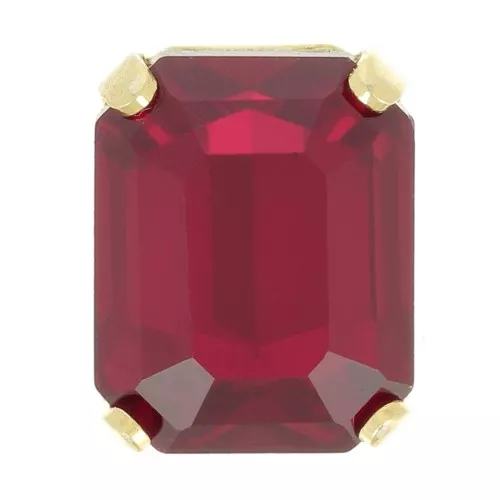 Cristallo incastonato Aurora A4610 Step Cut Octagon 8x6 mm - Dorato - Ruby x1