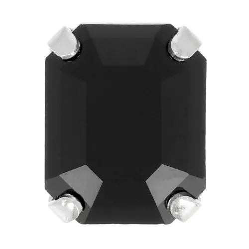 Cristallo incastonato Aurora A4610 Step Cut Octagon 8x6 mm - Rhodié - Jet x1