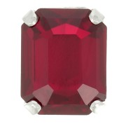 Cristallo incastonato Aurora A4610 Step Cut Octagon 8x6 mm - Rhodié - Ruby x1|raw }}