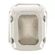 Cristallo incastonato Aurora A4610 Step Cut Octagon 8x6 mm - Rhodié - Ruby x1