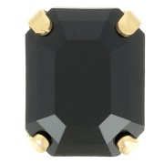 Cristallo incastonato Aurora A4610 Step Cut Octagon 10x8 mm - Doré - Jet x1|raw }}