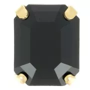 Cristallo incastonato Aurora A4610 Step Cut Octagon 10x8 mm - Doré - Jet x1