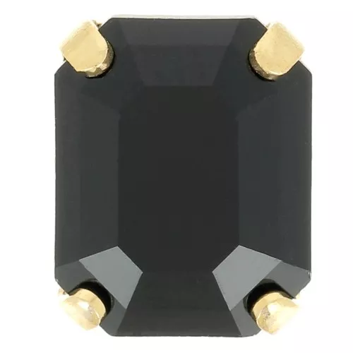 Cristallo incastonato Aurora A4610 Step Cut Octagon 10x8 mm - Doré - Jet x1