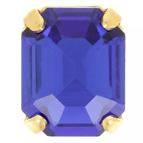 Cristallo incastonato Aurora A4610 Step Cut Octagon 10x8 mm - Doré - Capri Blue x1