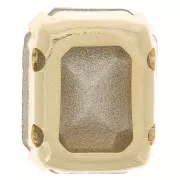 Cristallo incastonato Aurora A4610 Step Cut Octagon 10x8 mm - Doré - Black Diamond