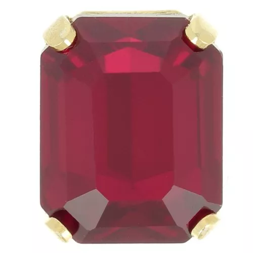 Cristallo incastonato Aurora A4610 Step Cut Octagon 10x8 mm - Doré - Ruby x1