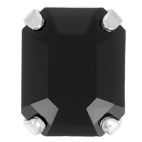 Cristallo incastonato Aurora A4610 Step Cut Octagon 10x8 mm - Argenté - Jet x1