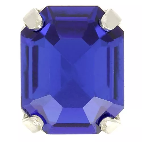 Cristallo incastonato Aurora A4610 Step Cut Octagon 10x8 mm - Argenté - Capri Blue