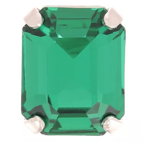 Cristallo incastonato Aurora A4610 Step Cut Octagon 10x8 mm - Argenté - Emerald x1