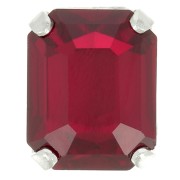 Cristallo incastonato Aurora A4610 Step Cut Octagon 10x8 mm - Argenté - Ruby x1|raw }}
