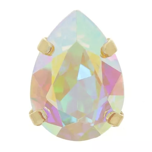 Cristallo incastonato Aurora A4320 Goccia 8x6 mm - Oro - Cristallo AB x1