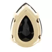 Cristallo incastonato Aurora A4320 Goccia 8x6 mm - Oro - Jet x1
