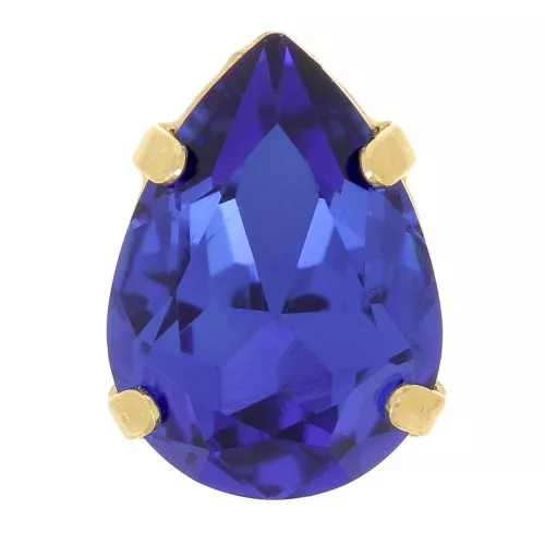 Cristallo incastonato Aurora A4320 Goccia 8x6 mm - Oro - Blu Capri x1
