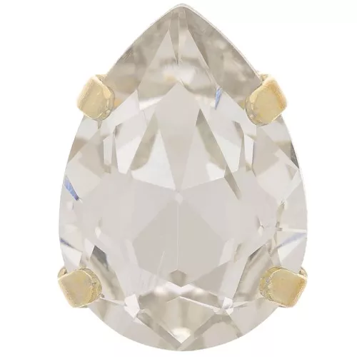 Cristallo incastonato Aurora A4320 Goccia 14x10 mm - Oro - Cristallo x1