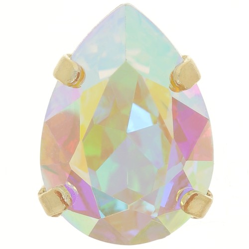 Cristallo incastonato Aurora A4320 Goccia 14x10 mm - Oro - Cristallo AB x1