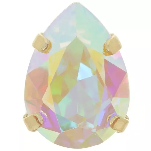 Cristallo incastonato Aurora A4320 Goccia 14x10 mm - Oro - Cristallo AB x1