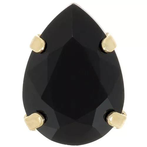 Cristallo incastonato Aurora A4320 Goccia 14x10 mm - Oro - Jet x1