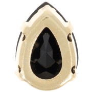 Cristallo incastonato Aurora A4320 Goccia 14x10 mm - Oro - Jet x1