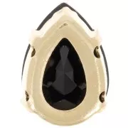 Cristallo incastonato Aurora A4320 Goccia 14x10 mm - Oro - Jet x1