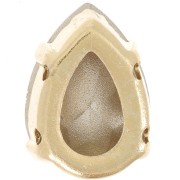 Cristallo incastonato Aurora A4320 Goccia 14x10 mm - Oro - Blu Capri x1