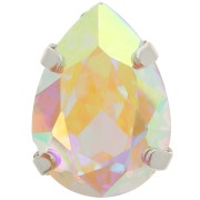 Cristallo incastonato Aurora A4320 Goccia 14x10 mm - Rodio - Cristallo AB x1|raw }}