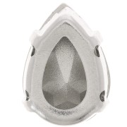 Cristallo incastonato Aurora A4320 Goccia 14x10 mm - Rodio - Cristallo AB x1