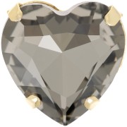 Cristallo Aurora A4827 Heart 27 mm - Oro - Diamante nero x1
