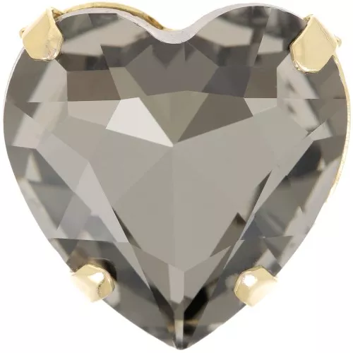Cristallo Aurora A4827 Heart 27 mm - Oro - Diamante nero x1