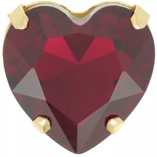 Cristallo Aurora A4827 Heart 27 mm - Oro - Rubino x1