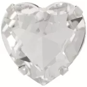 Cristallo Aurora A4827 Heart 27 mm - Rodio - Cristallo x1